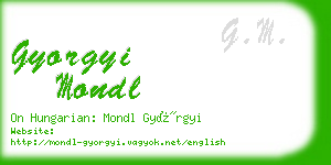 gyorgyi mondl business card